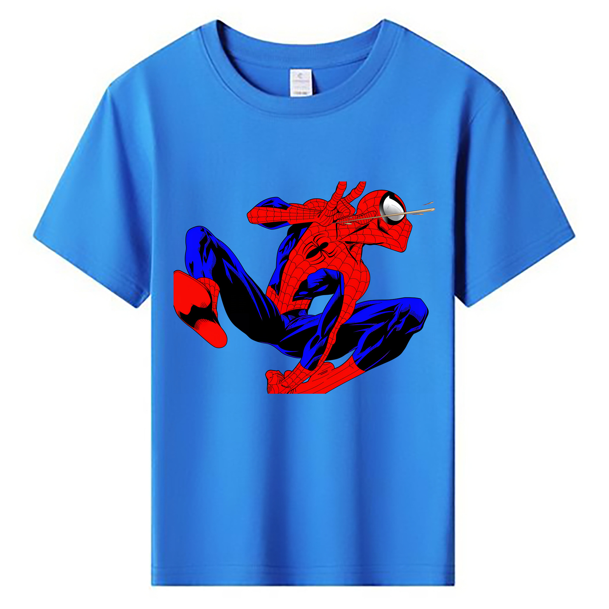 （画像用） Spider Man スパイダーマン 綿100％キッズTシャツ（フロントプリント）